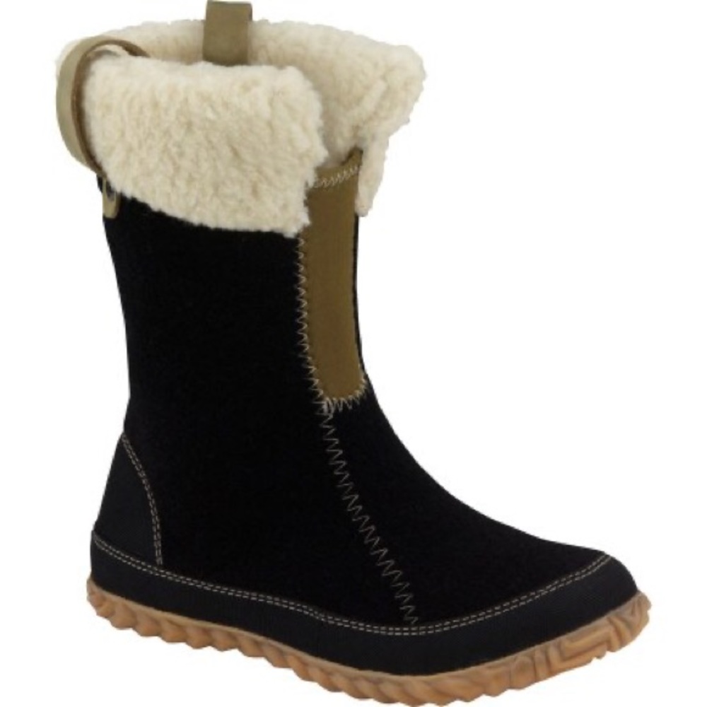 Sorel Cozy Bou Women's Recycled Wool Felt Faux Shearling Trim Boots, size 8